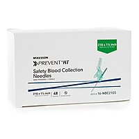 McKesson Prevent® HT Blood Collection Needle – 21 Gauge, 1¼ Inch, Safety