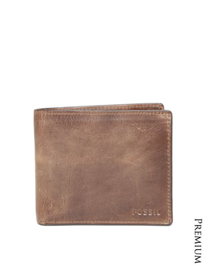 Men Brown Genuine Cowhide Leather Wallet