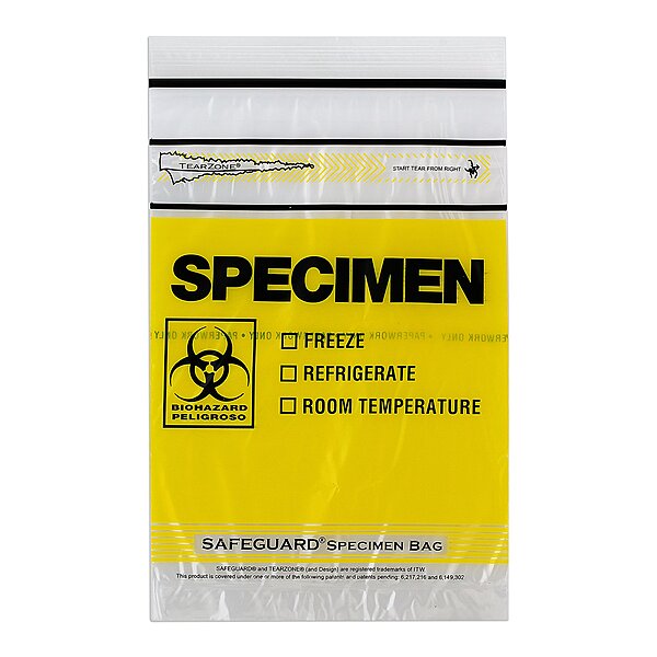 Lab Guard® TearZone® Specimen Transport Bag – 6 × 9 Inch
