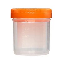 Cardinal Sterile Urine Specimen Container 90 mL, Orange Screw Cap