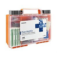 McKesson 50-Person First Aid Kit – Durable Plastic Case, Workplace & Facility Use