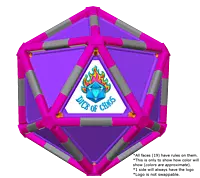 Full Dice - Disc Golf-DeepPink-LightSlateGray-Purple