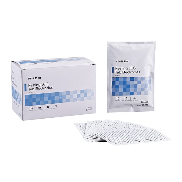 McKesson Adult ECG Resting Electrodes Tab Connector (PK/10EA) McKesson Adult ECG Resting Electrodes Tab Connector (PK/10EA)