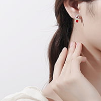 Red Heart Earrings