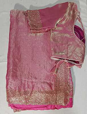 J106: Ready To Ship Beautiful Space Silk Saree With Stitched Blouse