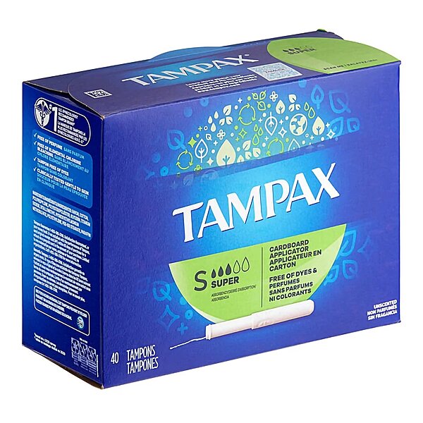 ampax® Super Absorbency Tampons Cardboard Applicator (BX/40EA)