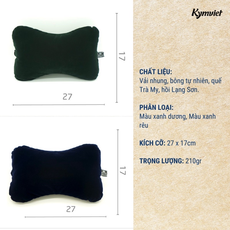 Gối Tựa Đầu Ô Tô, Xe Hơi KYMVIET Vải Nhung Handmade Gối Tựa Đầu Ô Tô, Xe Hơi KYMVIET Vải Nhung Handmade