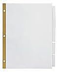 Office Depot Brand Insertable Dividers with Big Tabs, White, Clear Tabs, 5-Tab