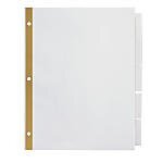 Office Depot Brand Insertable Dividers with Big Tabs, White, Clear Tabs, 5-Tab