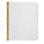 Office Depot Brand Insertable Dividers with Big Tabs, White, Clear Tabs, 5-Tab