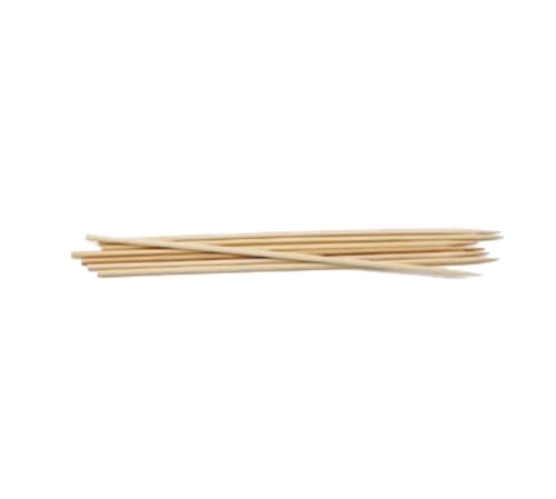 Tablecraft 10in Bamboo Skewers, 3mm, Brown — Pack of 100 (Model 910)