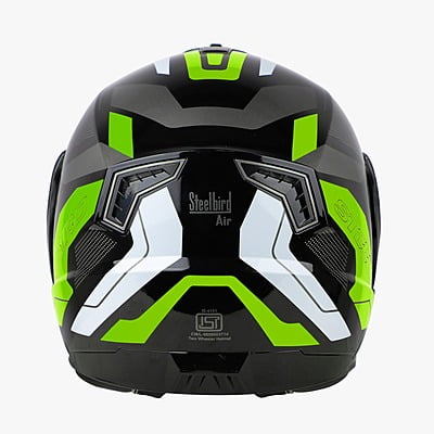 STEELBIRD SBA-7 ISS ROAD MATT BLACK/NEON C/V (L)