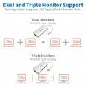 Tripp Lite USB C Docking Station w/ USB-A Hub, x2 HDMI, PD Charging 1080p @ 60Hz, Portable