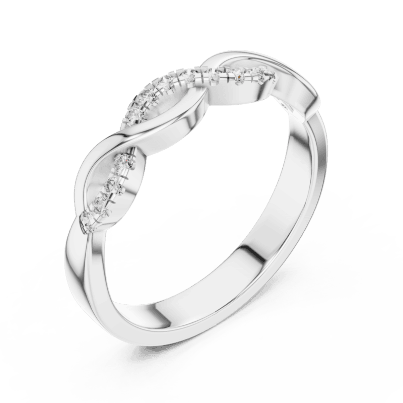 Twirl diamond Band