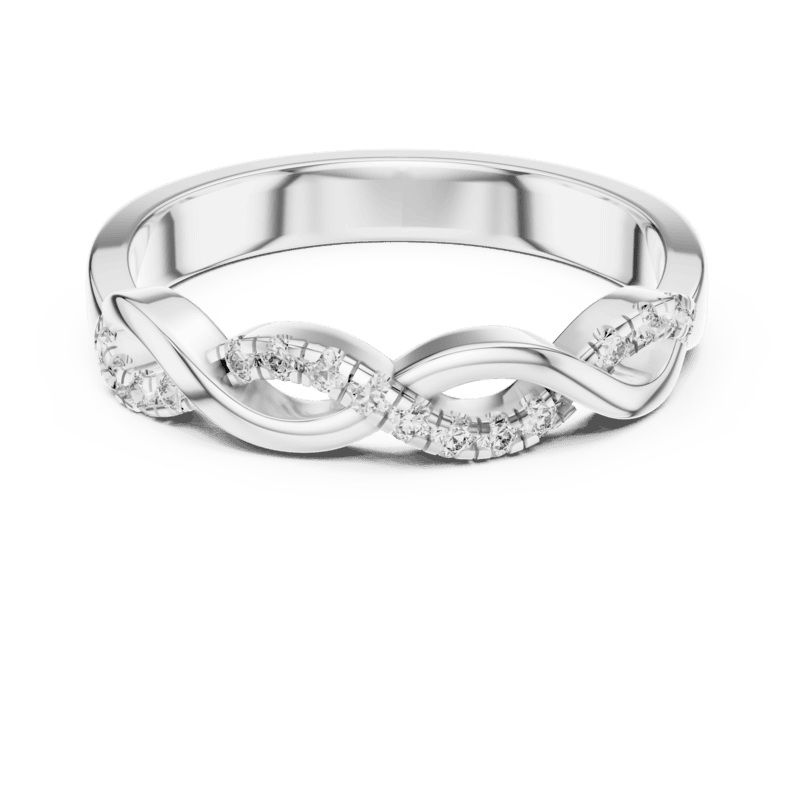 Twirl diamond Band