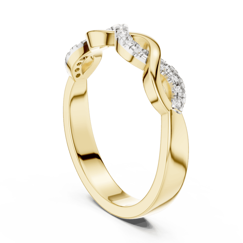 Twirl diamond Band