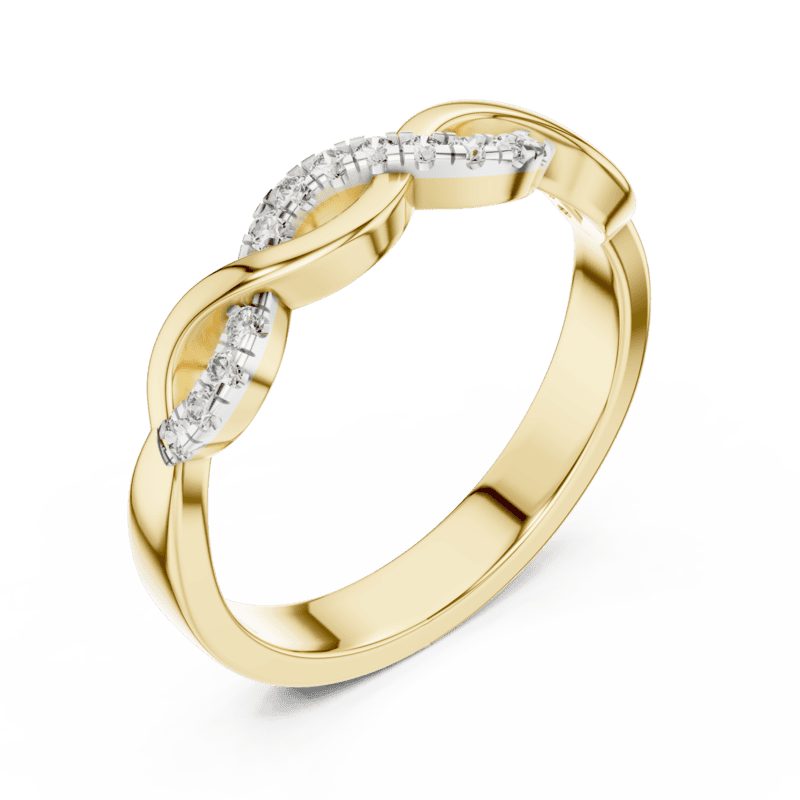 Twirl diamond Band