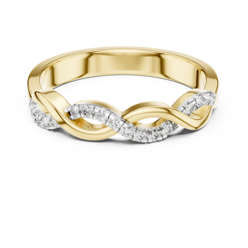 Twirl diamond Band