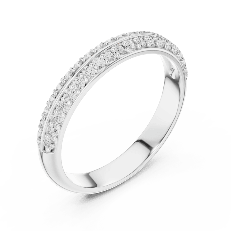 Parallel Pave band 3mm