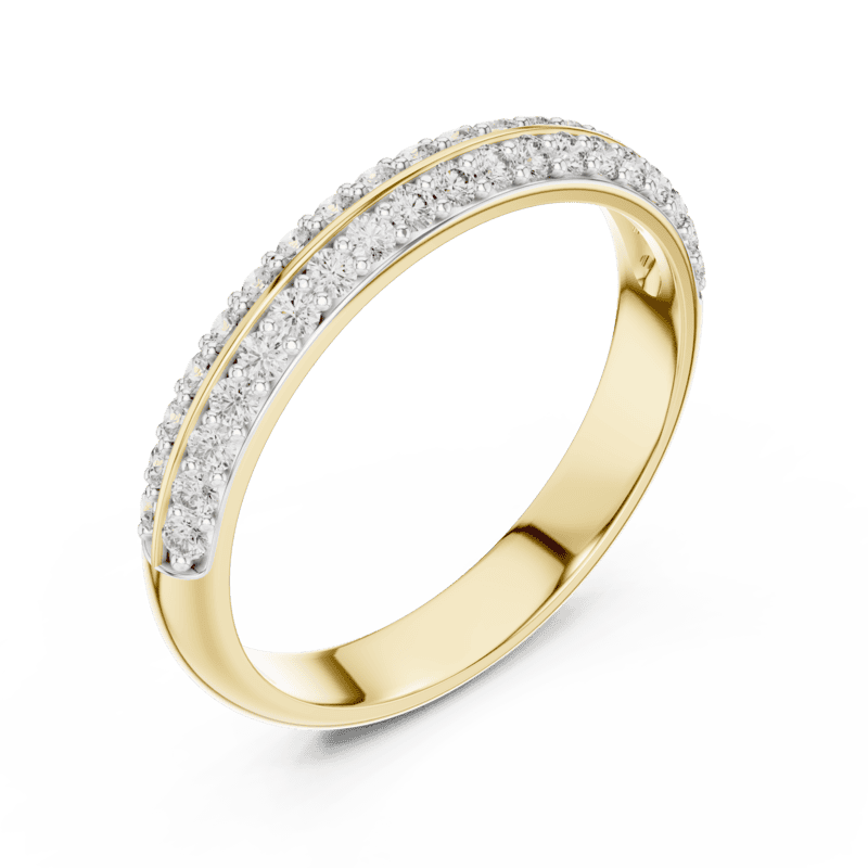 Parallel Pave band 3mm