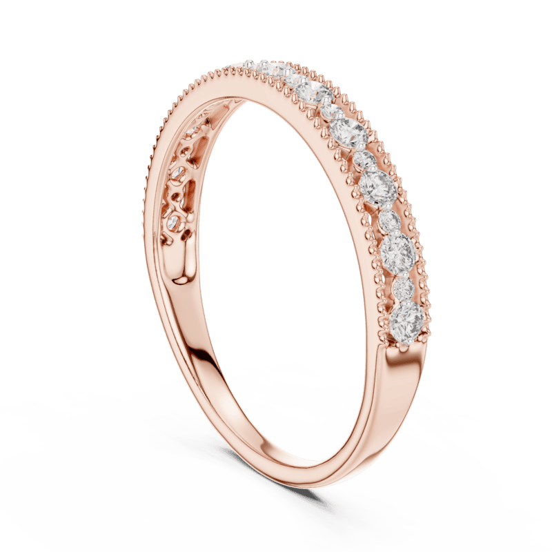 Duet diamond band half eternity