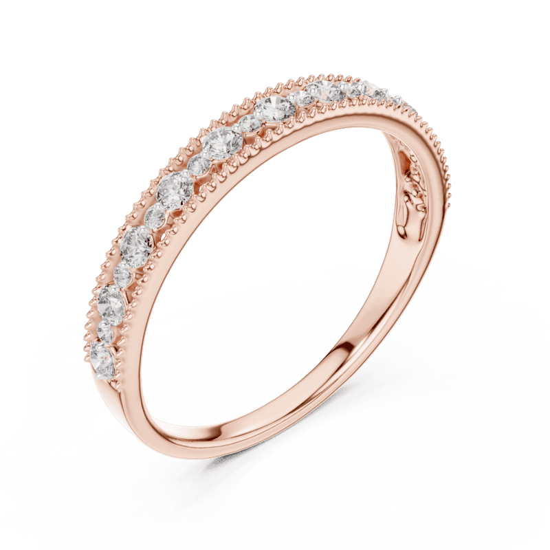 Duet diamond band half eternity