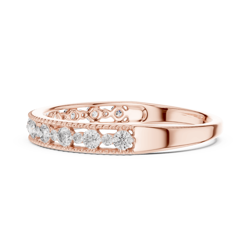 Duet diamond band half eternity
