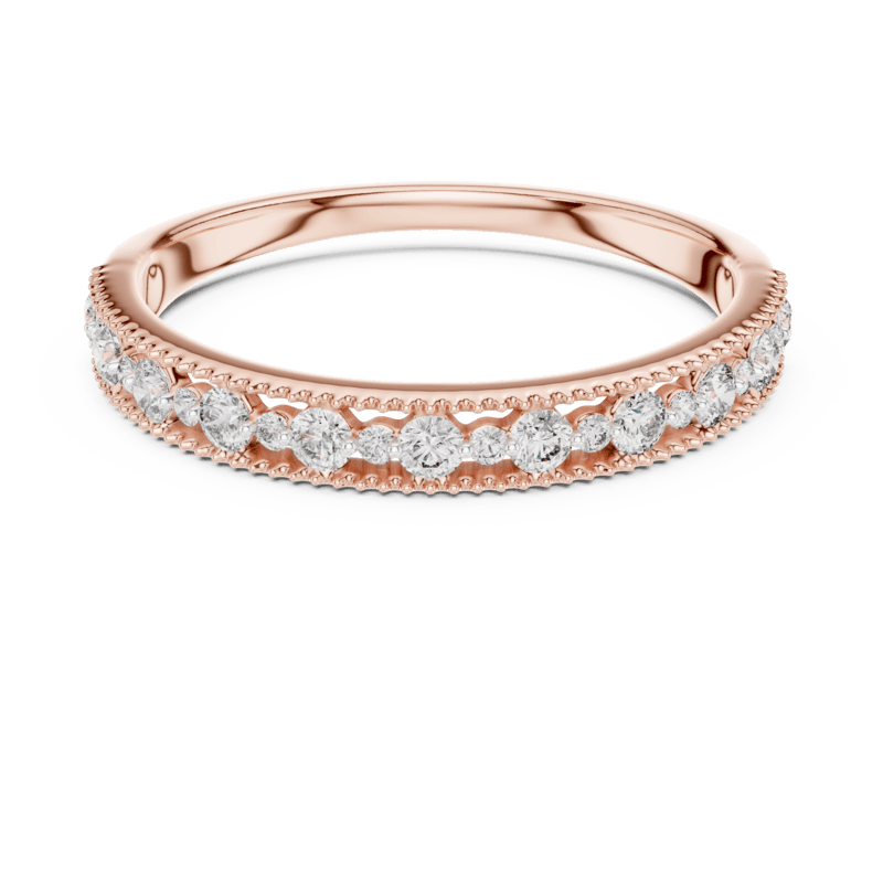 Duet diamond band half eternity