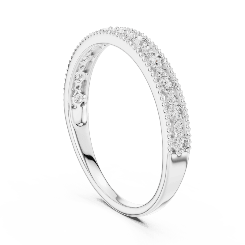 Duet diamond band half eternity