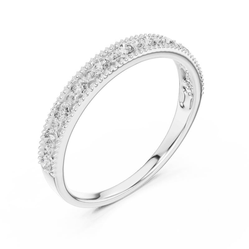 Duet diamond band half eternity