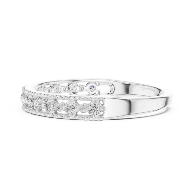 Duet diamond band half eternity