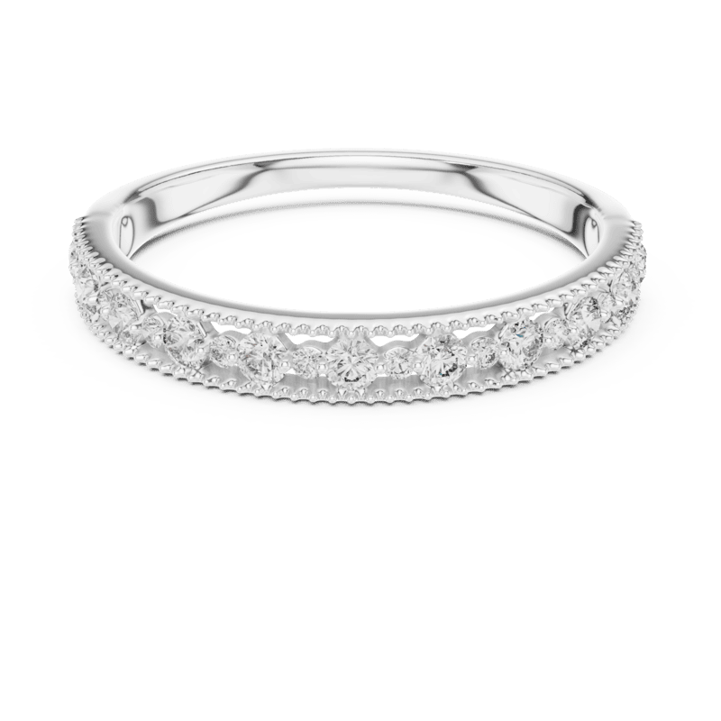 Duet diamond band half eternity