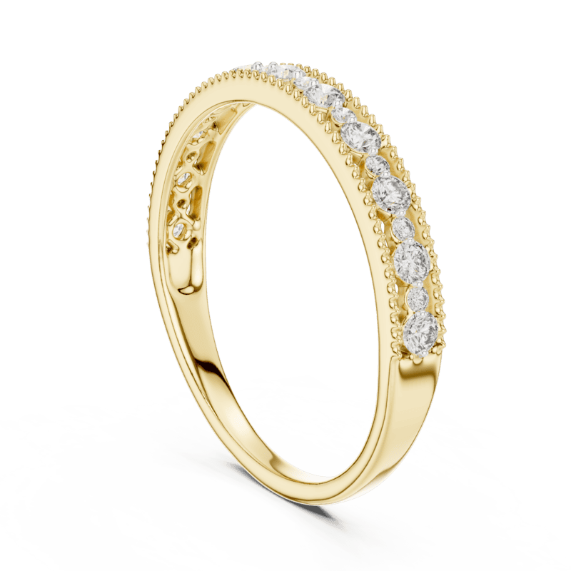 Duet diamond band half eternity
