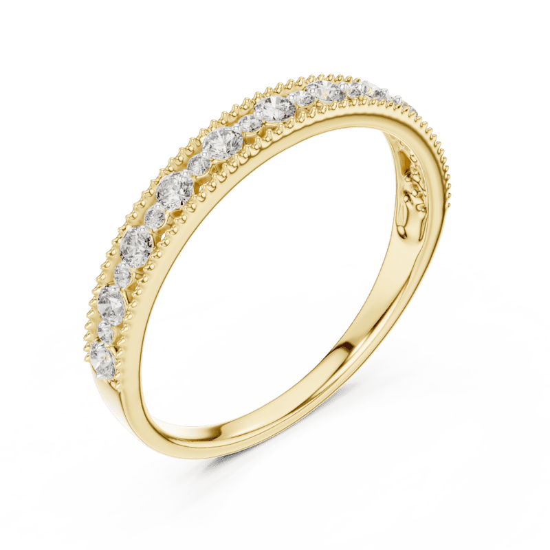 Duet diamond band half eternity