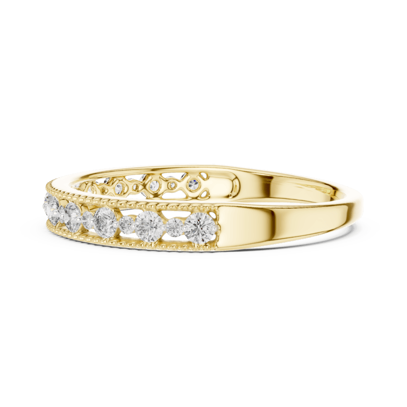 Duet diamond band half eternity