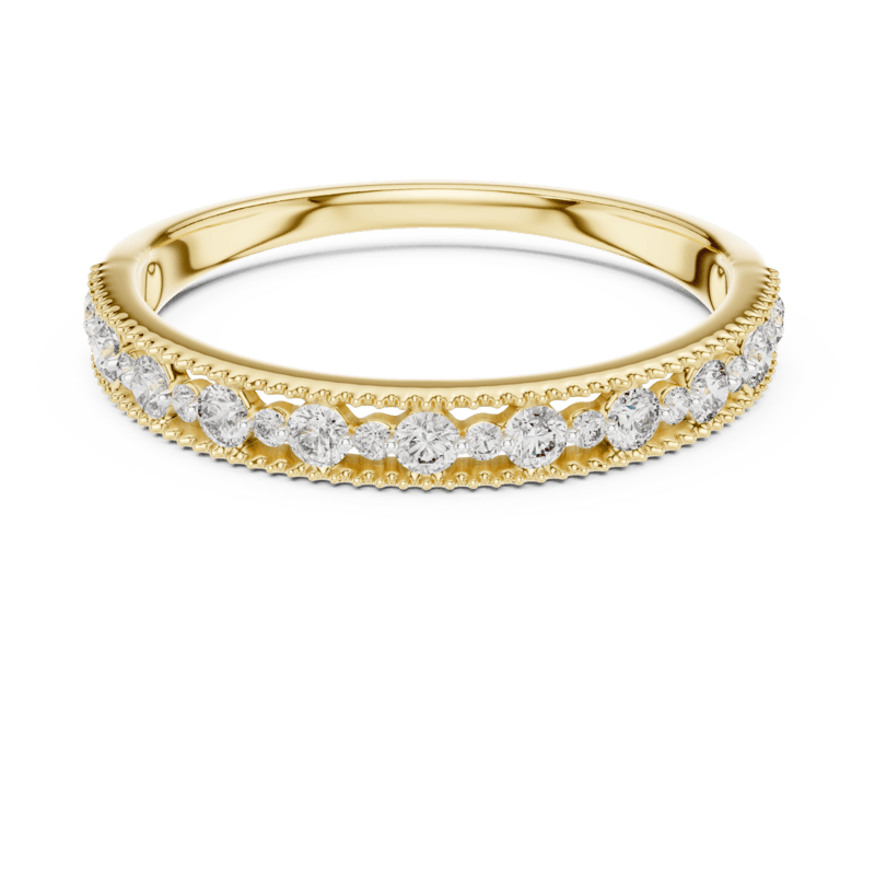 Duet diamond band half eternity
