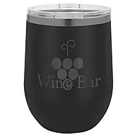 12 oz. Stemless Wine Tumbler-Ghost Black Collection