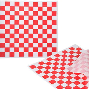 TIS77005: 12 x 12 Red Checker Grease R. Sheets 1000/Cs