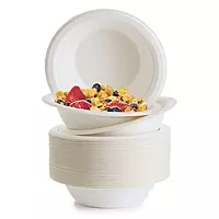 12 Oz Disposable Bagasse Bowls (1000/cs)