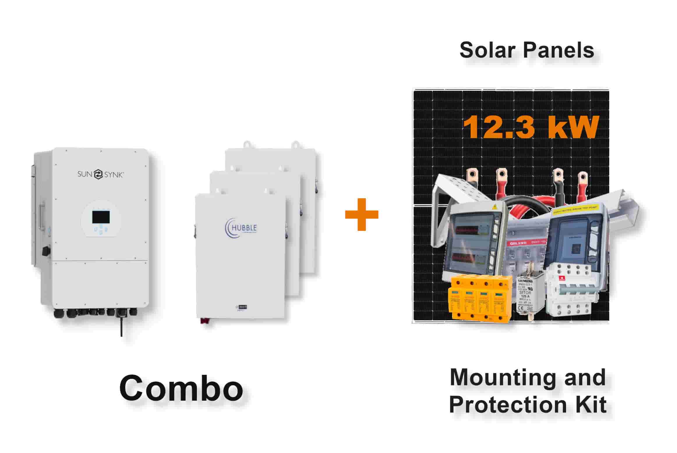 12.0 kW SUNSYNK 3-Phase Hybrid - HUBBLE Combo, c/w 3x 5.5 kWh Lithium Batteries 12.0 kW SUNSYNK 3-Phase Hybrid - HUBBLE Combo, c/w 3x 5.5 kWh Lithium Batteries