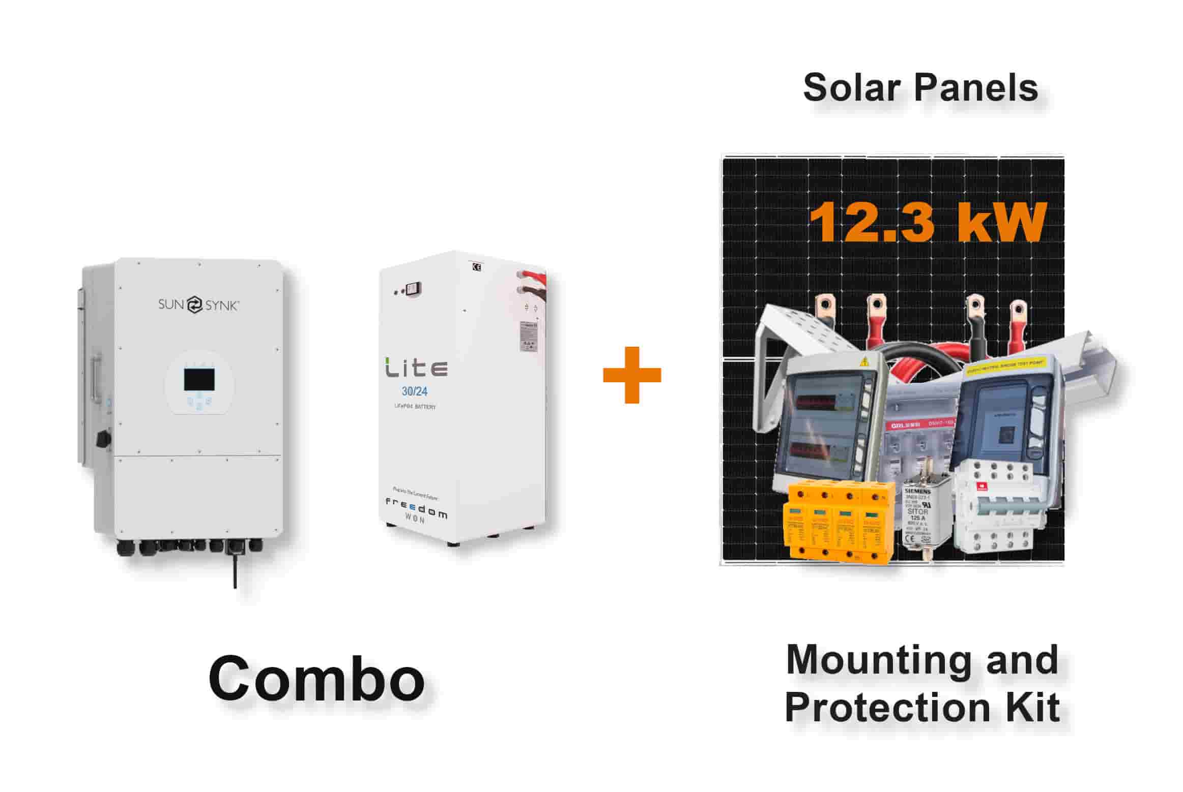 12.0 kW SUNSYNK 3-Phase Hybrid - FREEDOM WON Combo, c/w 30.0 kWh Lithium Battery 12.0 kW SUNSYNK 3-Phase Hybrid - FREEDOM WON Combo, c/w 30.0 kWh Lithium Battery
