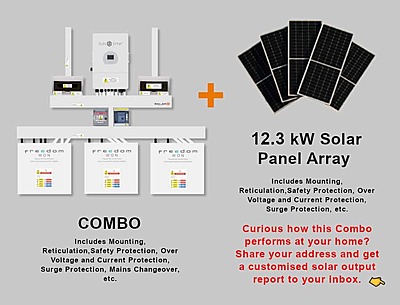 12.0 kW SUNSYNK 3-Phase Hybrid - FREEDOM WON Combo, c/w 3x 5.0 kWh Lithium Batteries