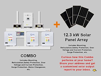 12.0 kW SUNSYNK 3-Phase Hybrid - HUBBLE Combo, c/w 3x 5.12 kWh Lithium Batteries