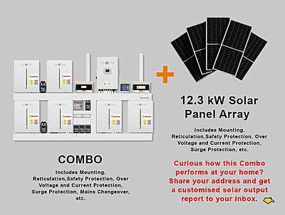 12.0 kW SUNSYNK 3-Phase Hybrid - SUNSYNK Combo, c/w 6 x 5.32 G kWh Lithium Batteries