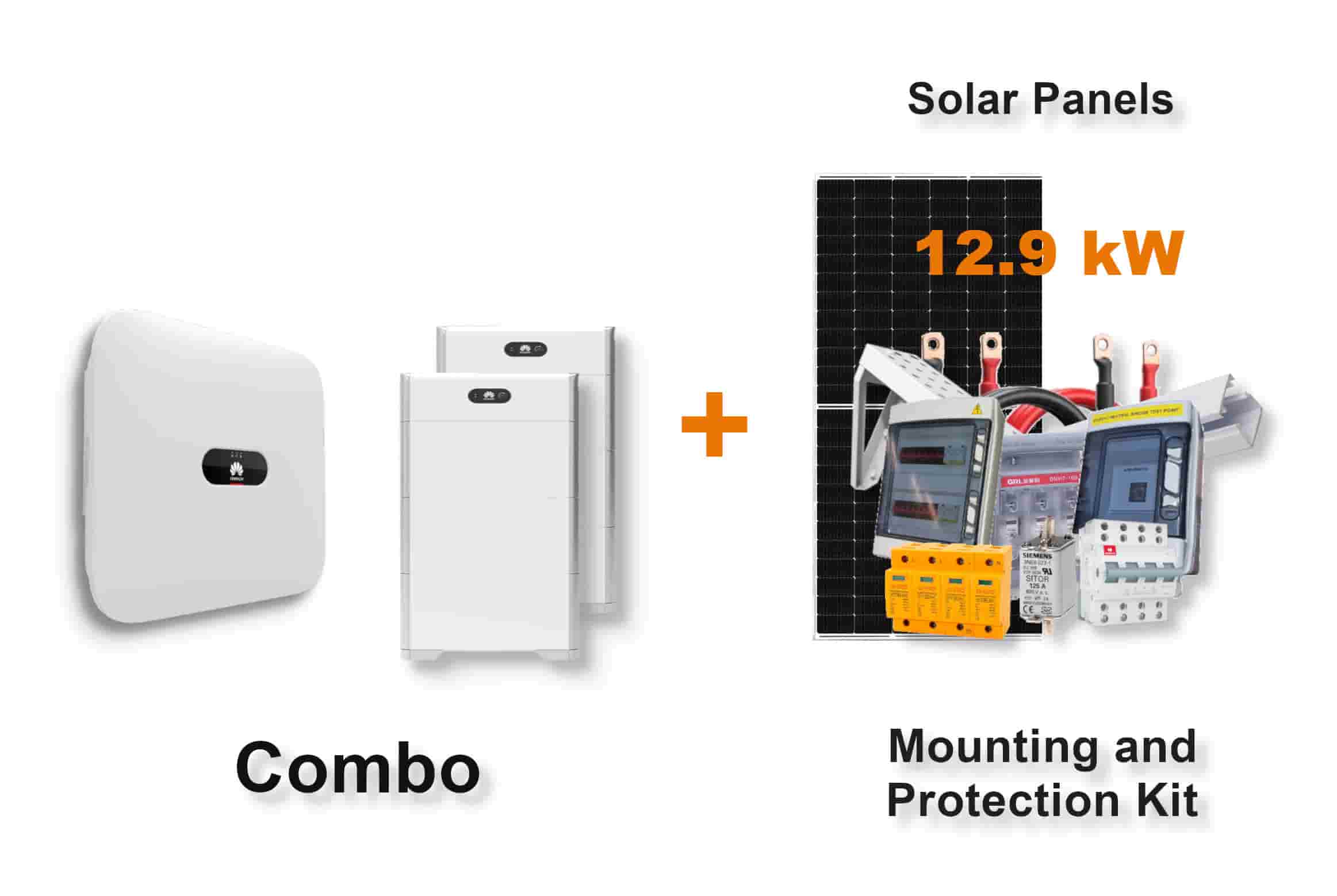 15.0 kW HUAWEI Fusion Solar 3-Phase Combo, c/w 30 kWh Floor Standing Lithium Battery