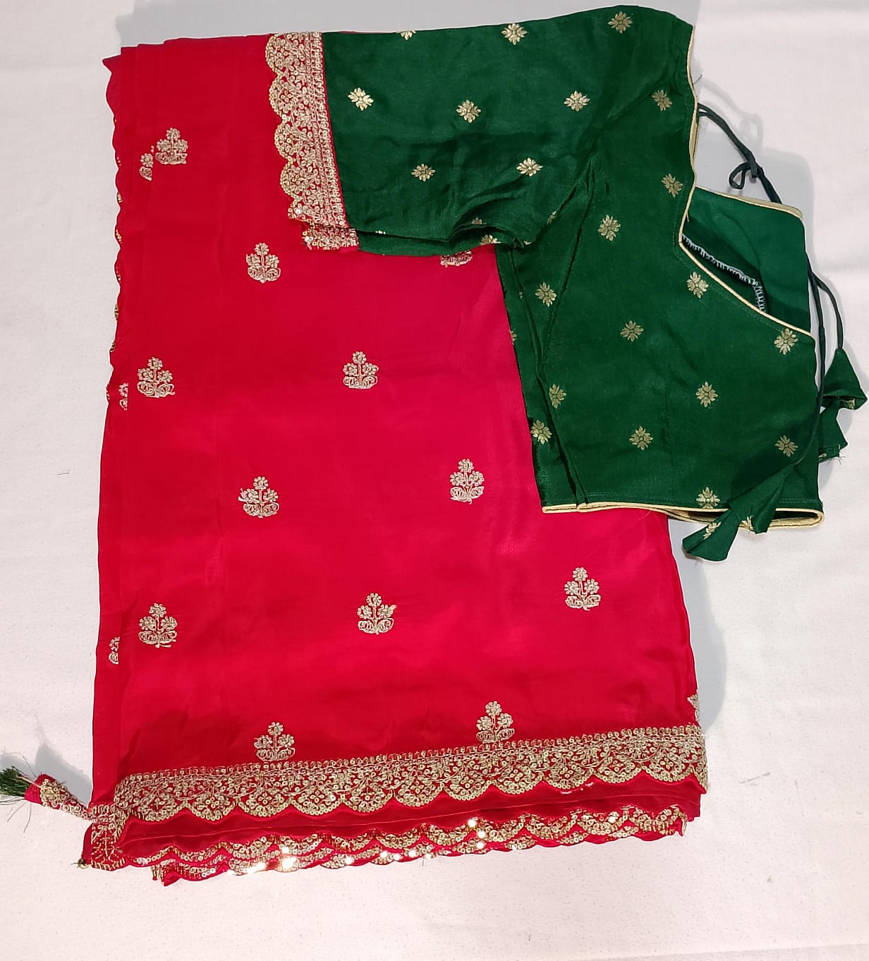 N593: Ready To Ship Beautiful Saree With Stitched Blouse