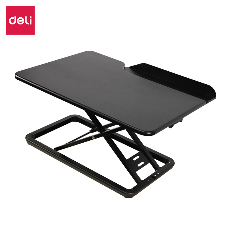 DELI 90007 SIT/STAND ELEVATED COMPUTER DESK BLACK