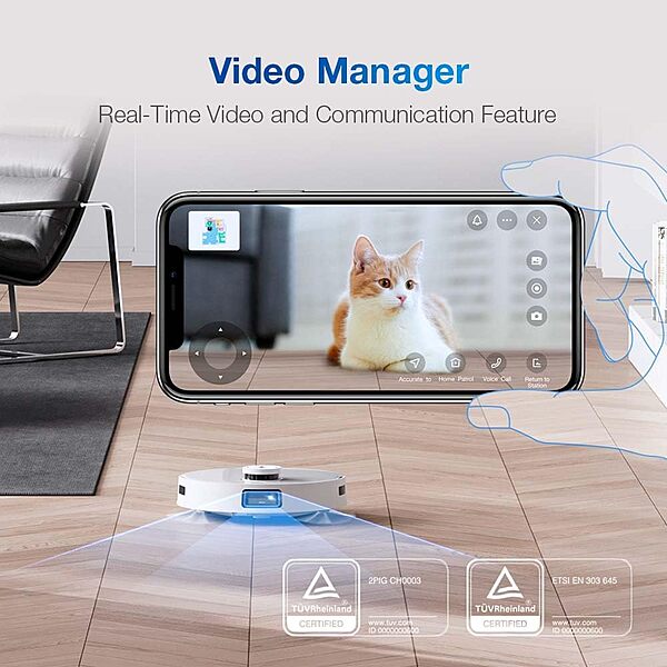 Ecovacs DEEBOT T10 Robot Vacuum Cleaner - 3000Pa, 260min Runtime‚ AI Avoidance