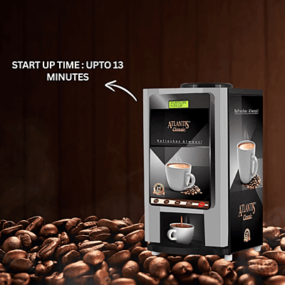 The two separate canisters for premix powders inside the Atlantis 2 lane Coffee Machine. The two separate canisters for premix powders inside the Atlantis 2 lane Coffee Machine.