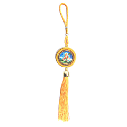 Lord Hanuman/Anjaneya Swamy Round Image with Special Yellow Thread